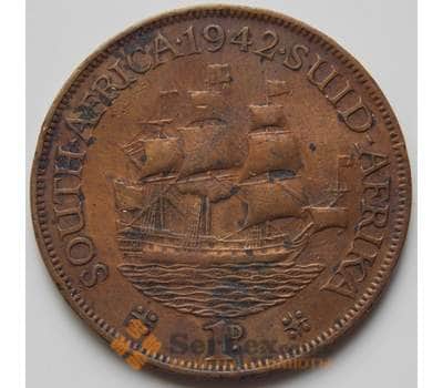 Монета Южная Африка ЮАР 1 пенни 1937-1947 КМ25 VF арт. С00791