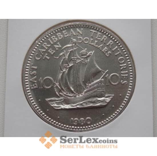 Восточно-Карибские острова 10 долларов 1980 КМ8 Корабль арт. С00794