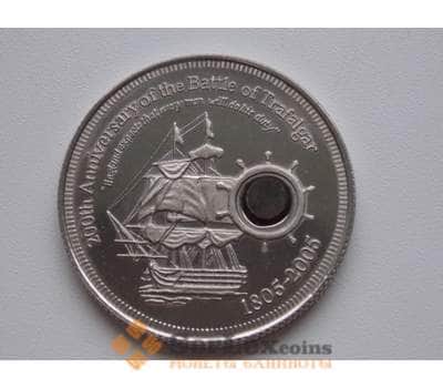 Монета Острова Кука 1 доллар 2005 КМ443 Корабль арт. С00796