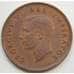 Монета Южная Африка ЮАР 1/2 пенни 1943 КМ24 VF арт. С00800