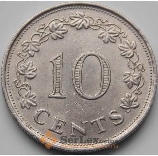 Мальта 10 центов 1972 КМ11 XF арт. С00802