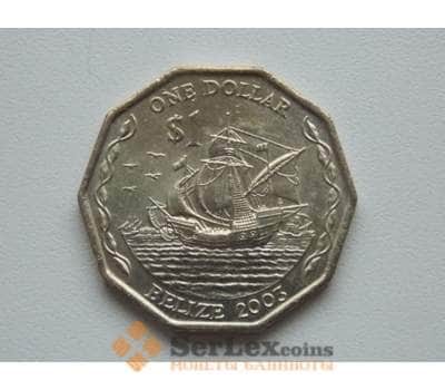 Монета Белиз 1 доллар 2003 КМ99 Корабль арт. С00806