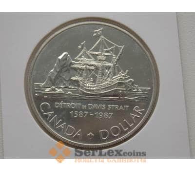 Монета Канада 1 доллар 1987 КМ154 Корабль арт. С00818