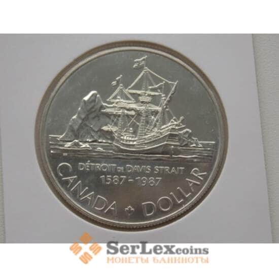 Канада 1 доллар 1987 КМ154 Корабль арт. С00818