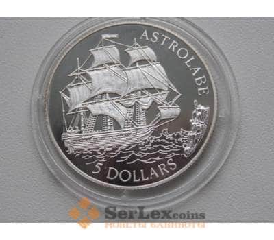 Монета Острова Кука 5 долларов 1992 КМ160 Корабль арт. С00834