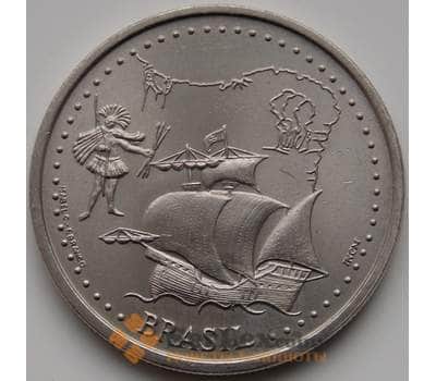 Монета Португалия 200 эскудо 1999 КМ718 aUNC Бразилия арт. С00848