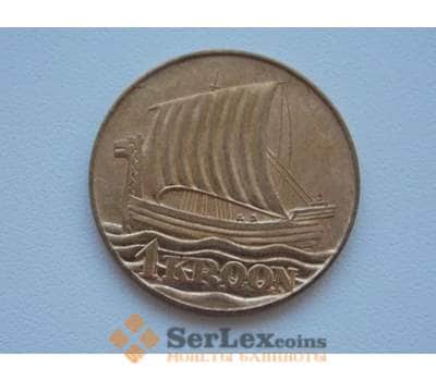 Монета Эстония 1 крона 1990 Tn6 Restrike Корабль арт. С00858