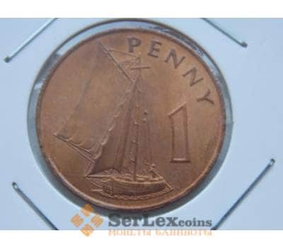 Монета Гамбия 1 пенни 1966 КМ1 Корабль арт. С00869