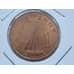 Монета Гамбия 1 пенни 1966 КМ1 Корабль арт. С00869