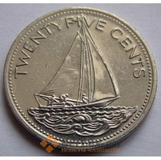 Багамские о-ва 25 центов 1991-2005 КМ63.2 Корабль арт. С00870