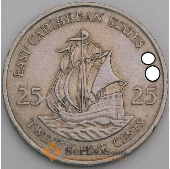 Восточно-Карибские острова 25 центов 1981-2000 КМ14 VF арт. С00881