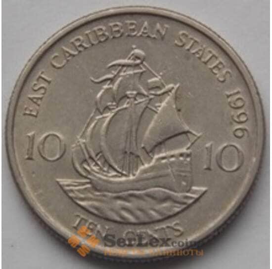 Восточно-Карибские острова 10 центов 1981-2000 КМ13 Корабль арт. С00882