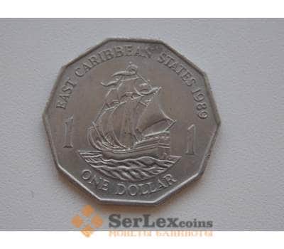 Монета Восточно-Карибские острова 1 доллар 1989-2000 КМ20 Корабль арт. С00883