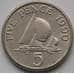 Монета Кипр 5 милс 1982 КМ50-2 Корабль арт. С00887