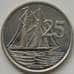 Монета Каймановы острова 25 центов 1999-2008 КМ134 Корабль арт. С00901