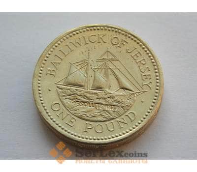 Монета Джерси 1 фунт 1998 КМ101 UNC Корабль арт. С00903