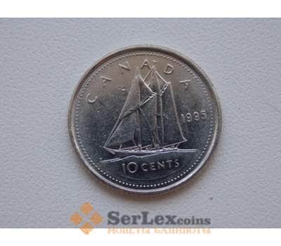 Монета Канада 10 центов 1995 КМ206 Корабль арт. С00912