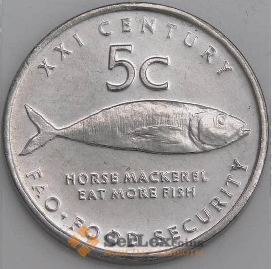 Намибия монета 5 центов 2000 ФАО КМ16 UNC Фауна арт. С01092