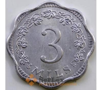 Монета Мальта 3 милс 1972 КМ6 UNC арт. С01110