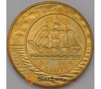 Монета Польша 2 злотых 2005 Y521 История злотого Корабль арт. С00906