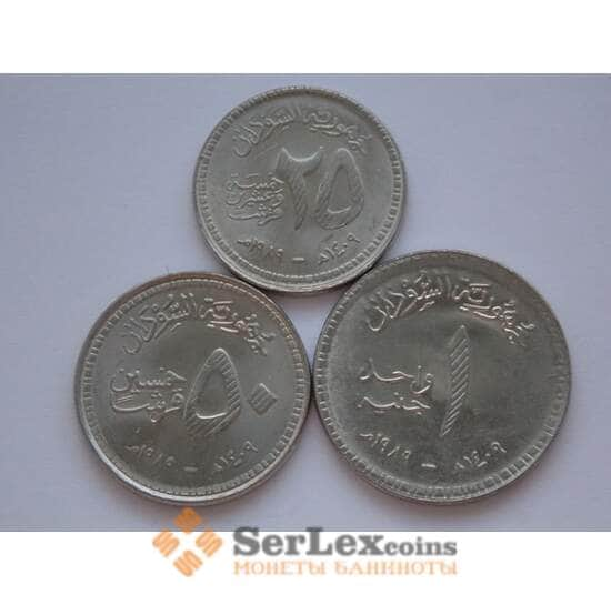 Судан Набор 25, 50 гирш, 1 динар 1989 UNC арт. С01655