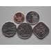 Монета Багамские о-ва набор 1 5 10 15 25 центов 2005-2015 UNC арт. С01383