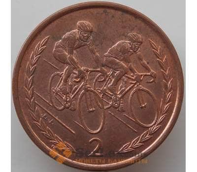 Монета Мэн остров 2 пенса 1998 КМ901 AU Велоспорт арт. 13913