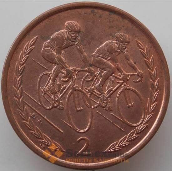 Мэн остров 2 пенса 1998 КМ901 AU Велоспорт арт. 13913