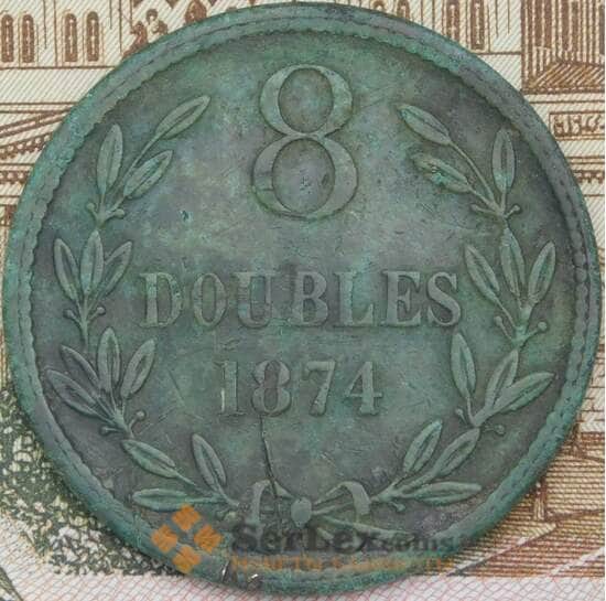 Гернси 8 дублей 1874 КМ7 VF арт. 38742