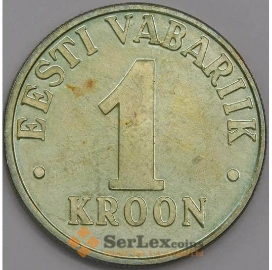 Эстония монета 1 крона 2001 КМ35 BU наборная арт. 43327