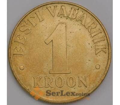 Эстония монета 1 крона 1998 КМ35 AU арт. 41370