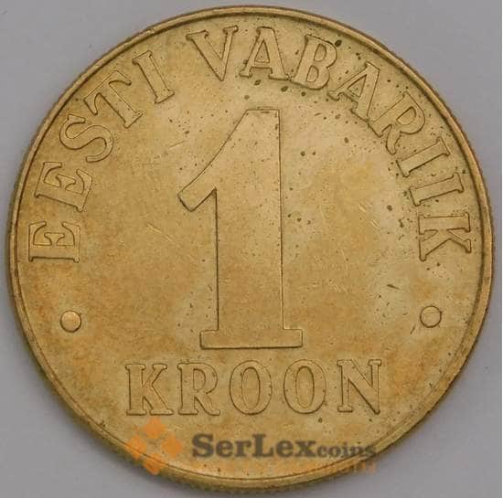 Эстония монета 1 крона 1998 КМ35 AU арт. 41370