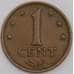 Нидерландские Антильские острова монета 1 цент 1971 КМ8 XF арт. 44753