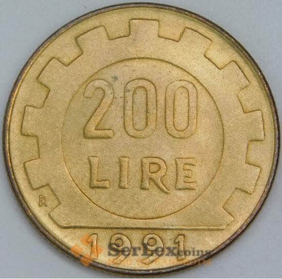 Италия 200 лир 1991 КМ105 UNC арт. 56598