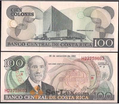 Банкнота Коста-Рика 100 колон 1993 P261 AU арт. 8334