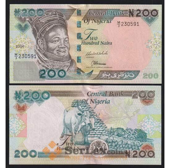 Нигерия 200 найра 2004 Р29с UNC арт. 52391