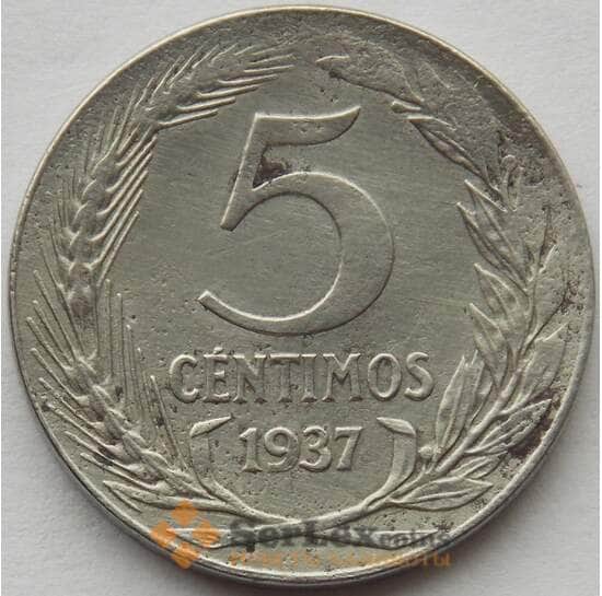 Испания 5 сентимо 1937 КМ752 VF (J05.19) арт. 15191