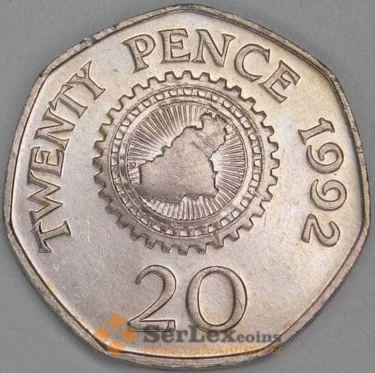 Гернси 20 пенсов 1992 КМ44 aUNC арт. 54888 Гернси 20 пенсов 1992 КМ44 aUNC арт. 54888