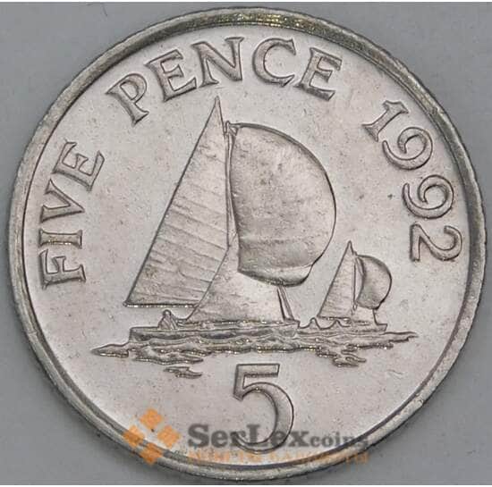 Гернси 5 пенсов 1992 КМ42.2 XF арт. 56342