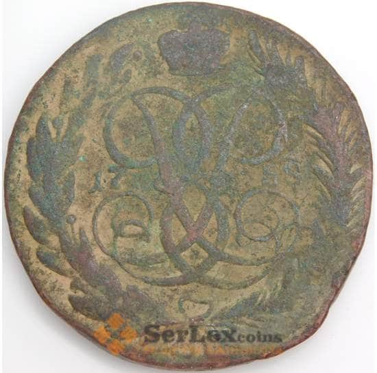 Россия монета 5 копеек 1758 С#9 F арт. 47947