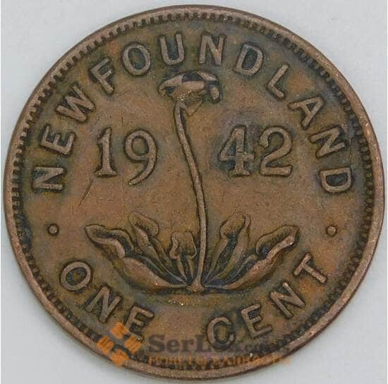 Ньюфаундленд 1 цент 1942 КМ18 VF арт. 9137 Ньюфаундленд 1 цент 1942 КМ18 VF арт. 9137