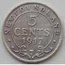 Ньюфаундленд 5 центов 1917 КМ13 F-XF Серебро арт. 9136