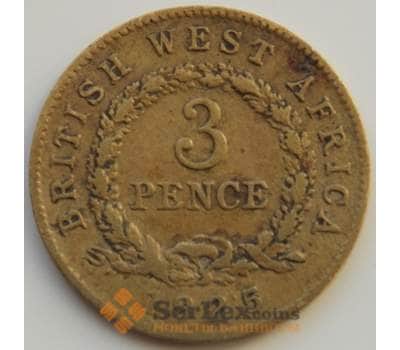 Монета Британская Западная Африка 3 пенса 1925 КМ10b F арт. 9185