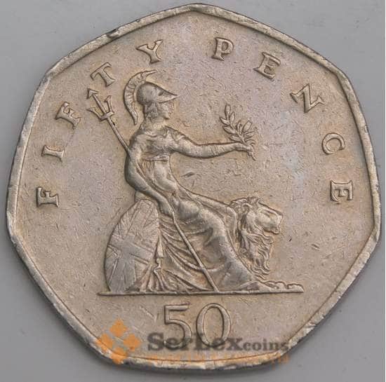 Великобритания монета 50 пенсов 1997 КМ940.2 XF арт. 29588
