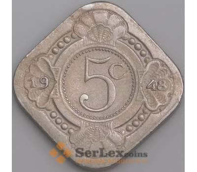 Кюрасао монета 5 центов 1948 КМ47 XF арт. 47626