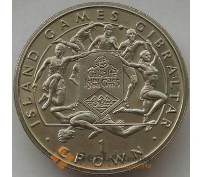 Монета Гибралтар 1 крона 1995 КМ331 BU Игры  арт. 14247