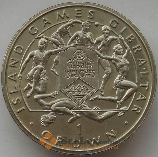 Гибралтар 1 крона 1995 КМ331 BU Игры  арт. 14247