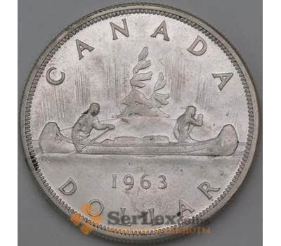 Монета Канада 1 доллар 1963 КМ54 XF Серебро  арт. 28902