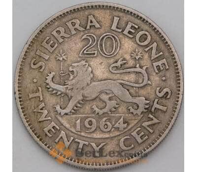 Монета Сьерра-Леоне 20 центов 1964 КМ20 арт. 29352