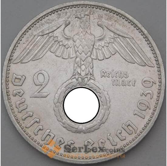 Германия 2 марки 1939 F КМ93 XF арт. 22202